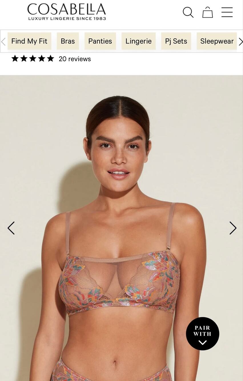 Cosabella Paradiso Curvy bralette, L